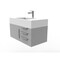 Castello Usa Nile 36" Wall Mounted Gray Vanity With White Top AndAnd Brushed Nickel Handles CB-MC-36G-BN-2053-WH - alternate 2